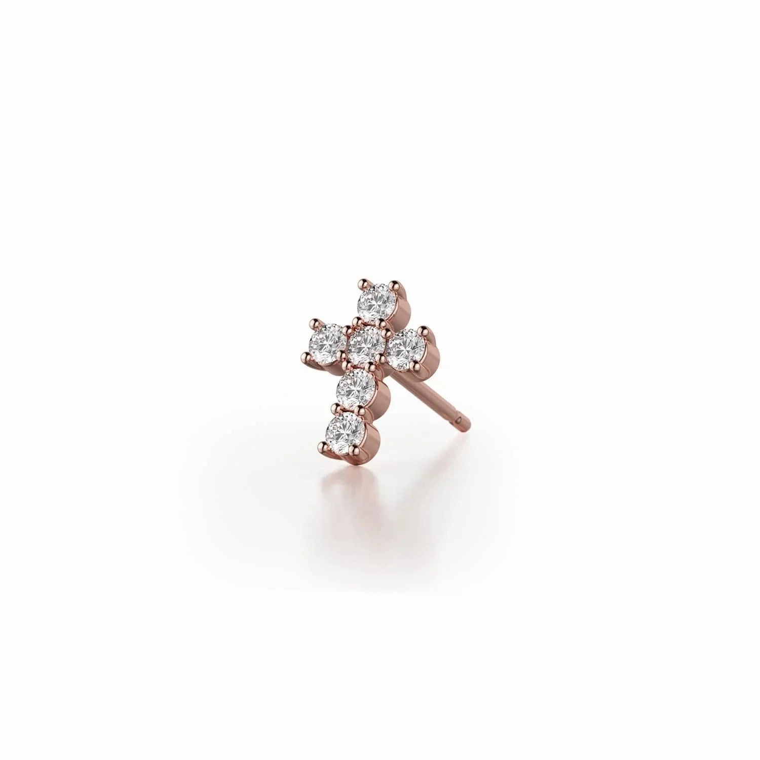 Mini Diamond Cross Earrings ER278YG