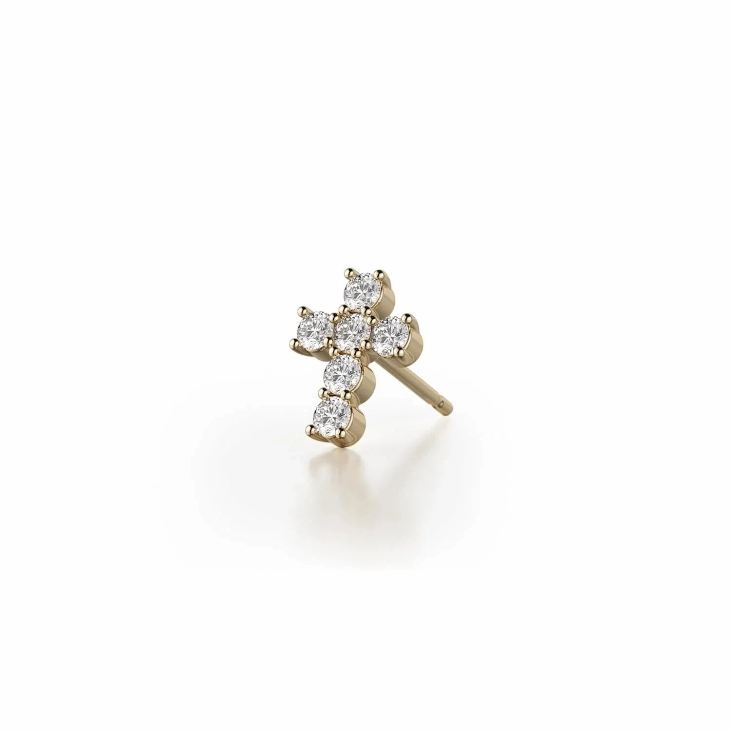 Mini Diamond Cross Earrings ER278YG