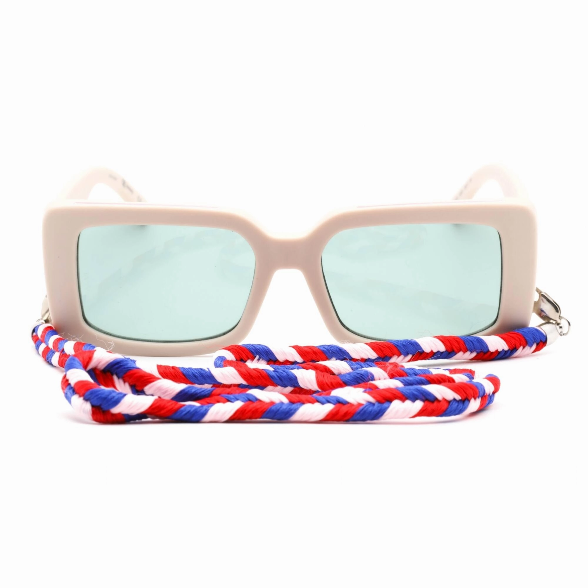 Missoni Women's Sunglasses - Ivory Rectangular Frame Green Lens | MMI 0087/S SZJ QT