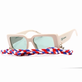 Missoni Women's Sunglasses - Ivory Rectangular Frame Green Lens | MMI 0087/S SZJ QT