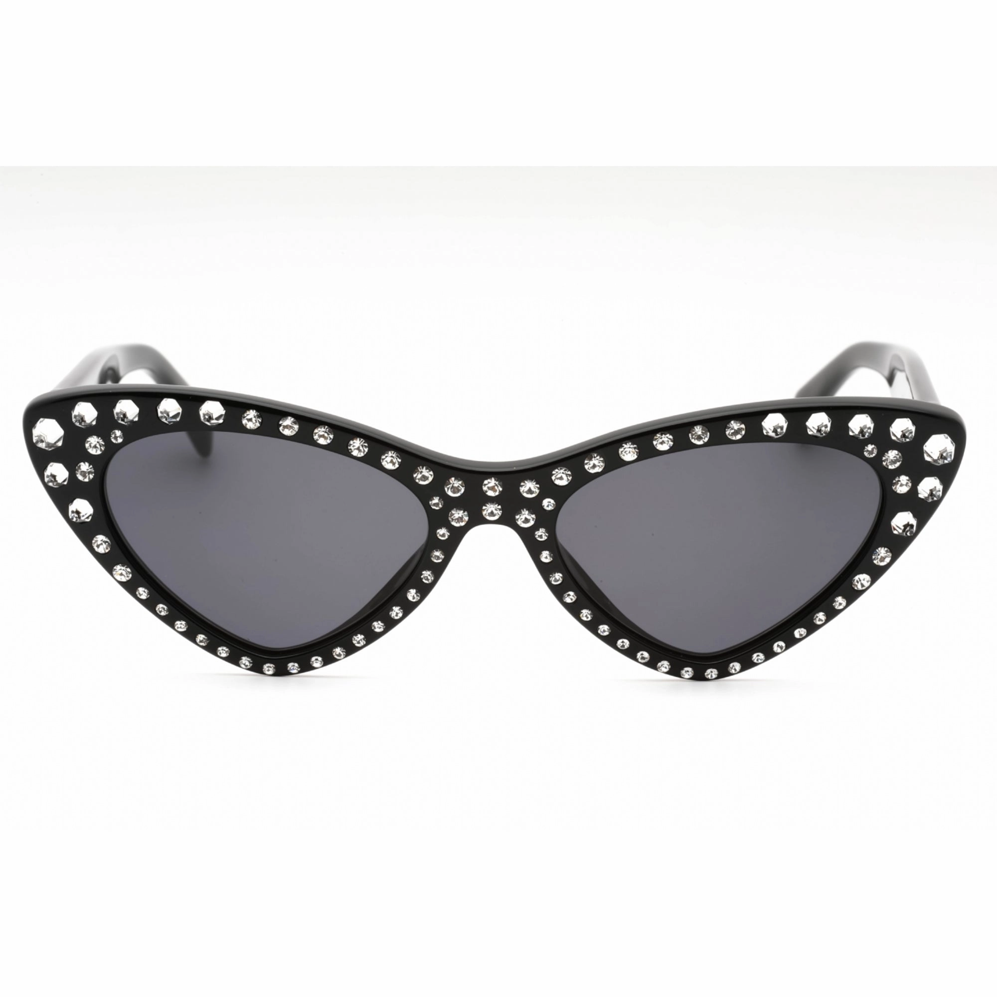 Moschino Women's Sunglasses - Black Plastic Cat Eye Shape Frame | MOS006/S/STR 0807 IR