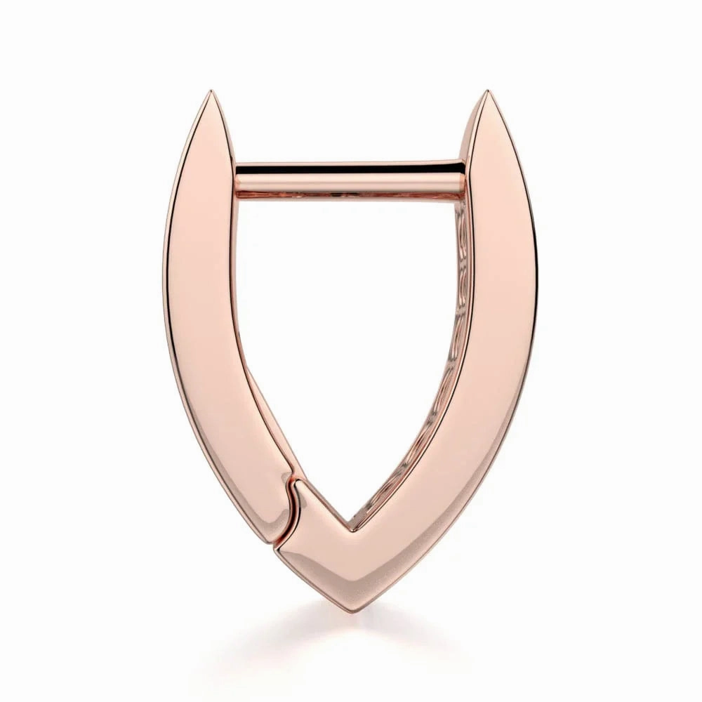 Narrow Huggie Diamond Hoop Earrings MOB112YG