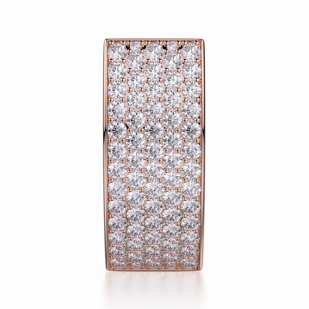 Narrow Huggie Diamond Hoop Earrings MOB112YG