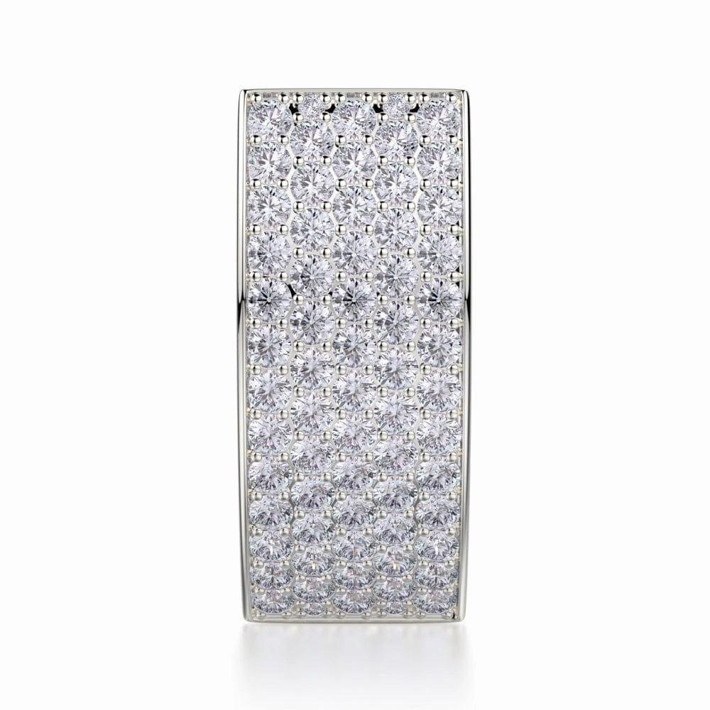 Narrow Huggie Diamond Hoop Earrings MOB112YG