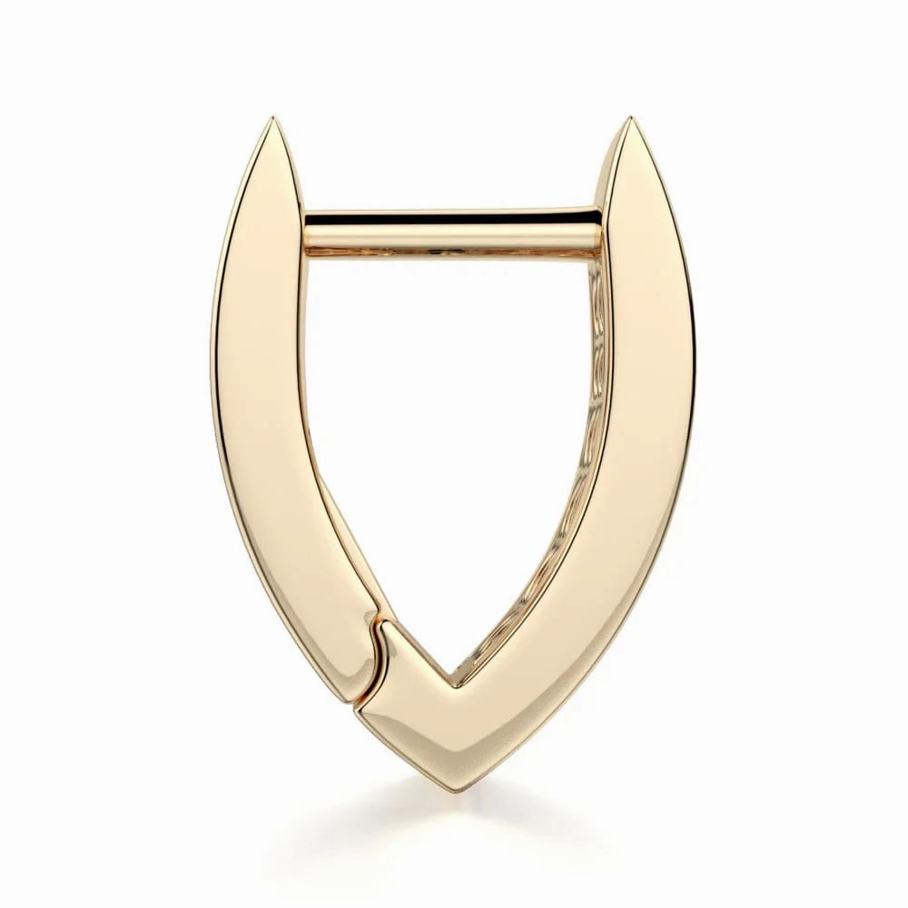 Narrow Huggie Diamond Hoop Earrings MOB112YG