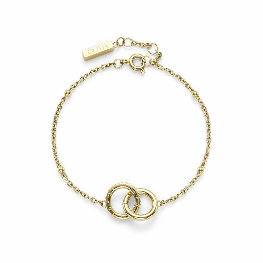Olivia Burton Classic Amity Interlock Gold Plated Bracelet 24100315