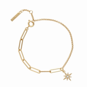 Olivia Burton Gold Celestial North Star Mismatch Bracelet OBJCLB47