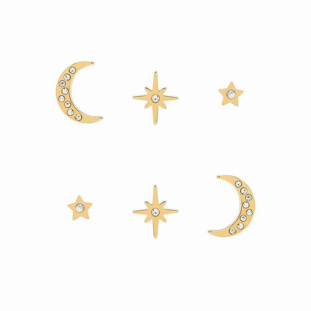Olivia Burton Gold Celestial Stud Earrings Set 24100062