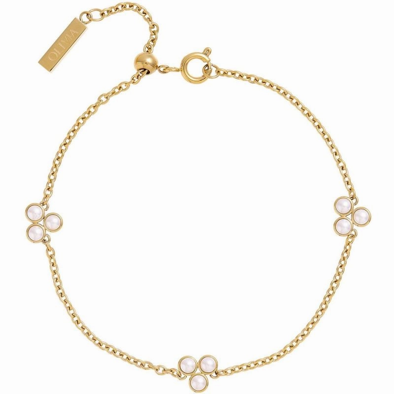 Olivia Burton Gold Peal Cluster Bracelet 24100069