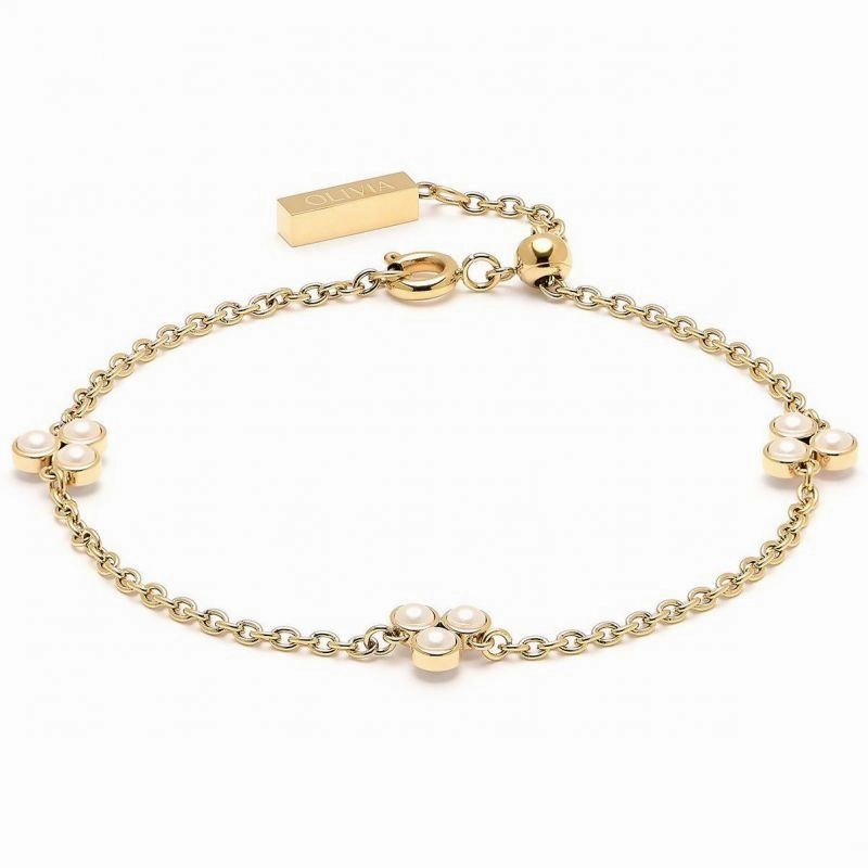 Olivia Burton Gold Peal Cluster Bracelet 24100069