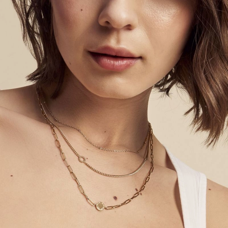 Olivia Burton Illusion Gold Stacking Necklace 24100074