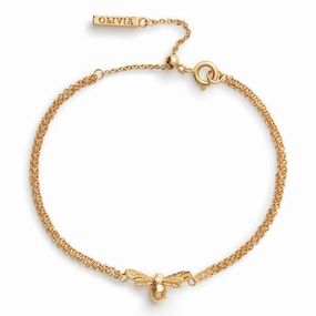 Olivia Burton Lucky Bee Gold Bracelet OBJAMB44N