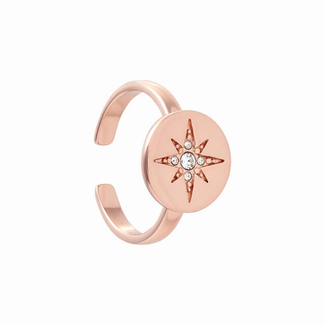 Olivia Burton North Star Disc Rose Gold Ring OBJ16CLR18