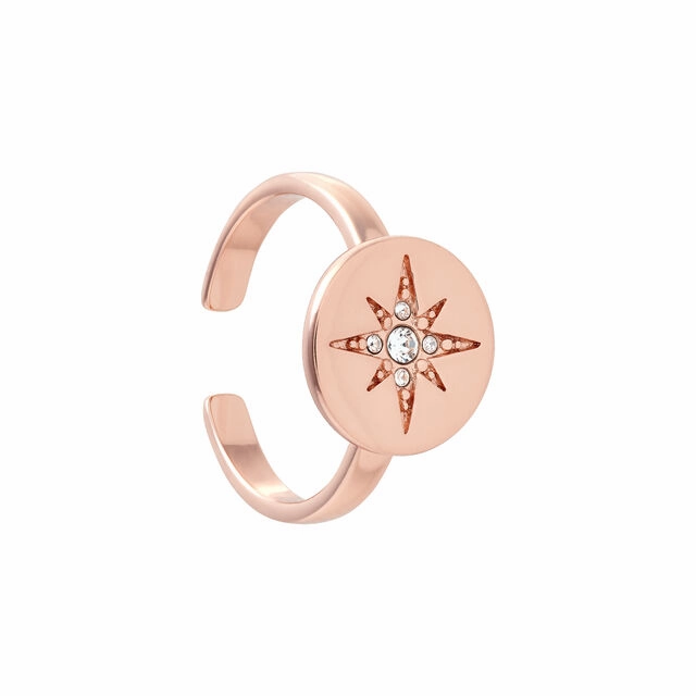 Olivia Burton North Star Disc Rose Gold Ring OBJ16CLR18