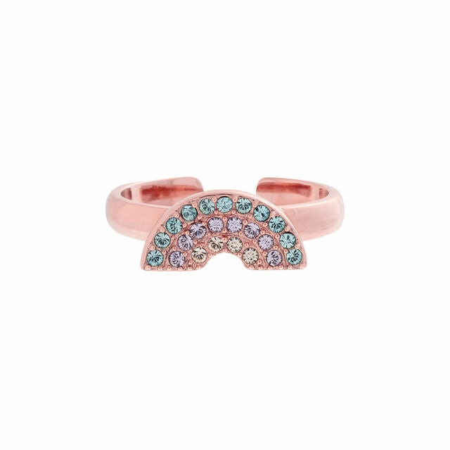 Olivia Burton Rainbow Rose Gold Ring OBJRBR10