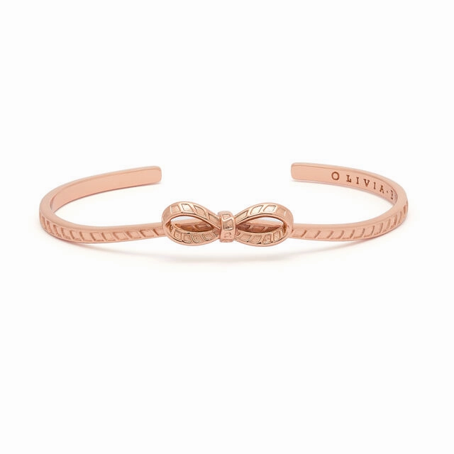 Olivia Burton Rose Gold Bow Bangle OBJVBB26