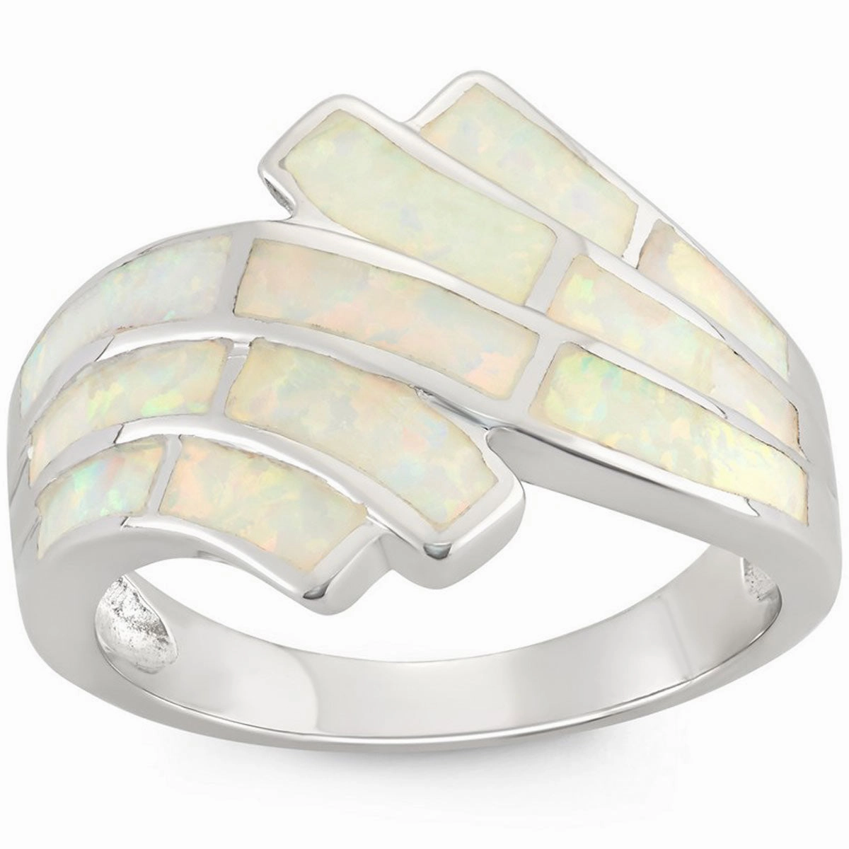 Opalata Women's Sterling Silver White Opal Ring - W-9959