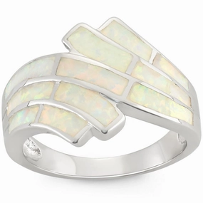 Opalata Women's Sterling Silver White Opal Ring - W-9959