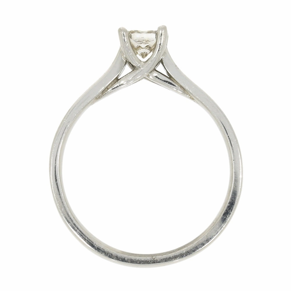 Palladium 0.35ct Solitaire Ring Princess Cut Diamond