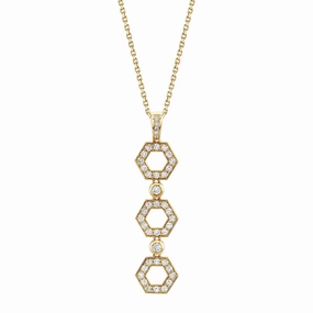 Pav Hex Infinity Pendant P506