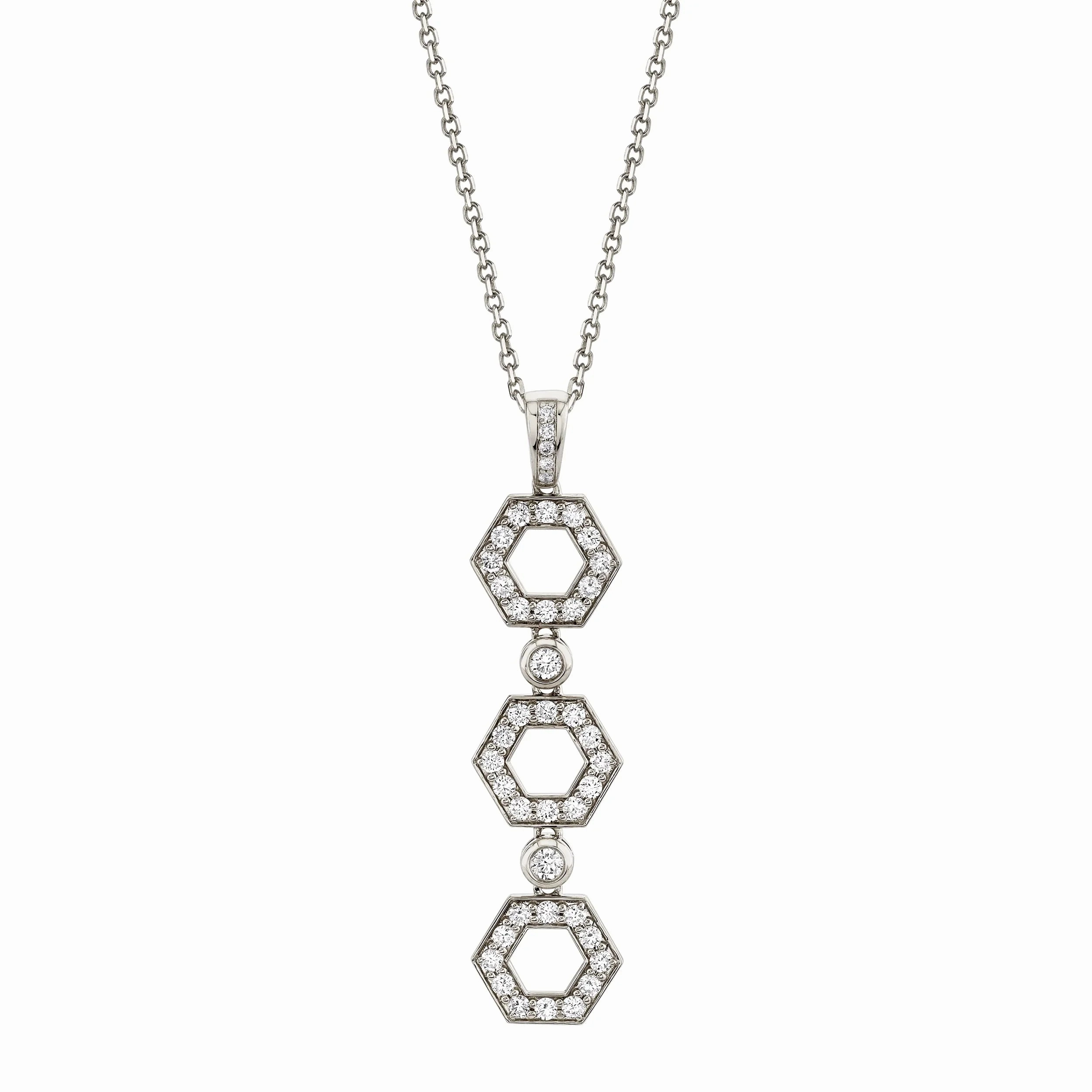 Pav Hex Infinity Pendant P506