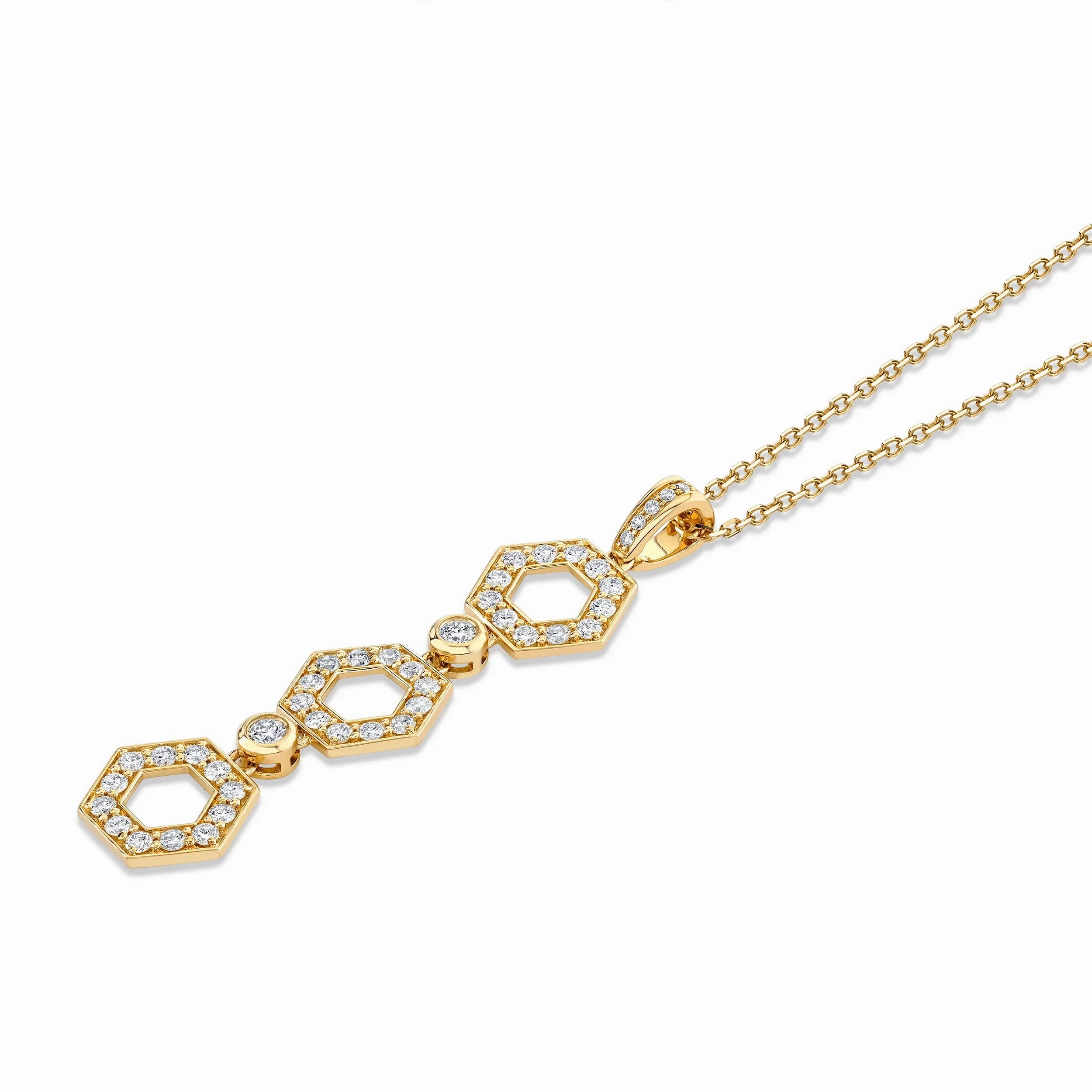 Pav Hex Infinity Pendant P506