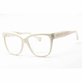 Philipp Plein Women's Eyeglasses - Full Rim Shiny Cream Plastic Frame | VPP051M 03GF