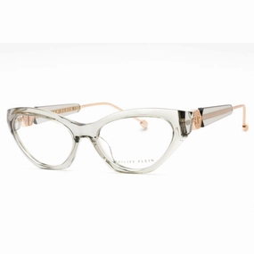 Philipp Plein Women's Eyeglasses - Transparent Grey Cat Eye Frame | VPP069S 03GU