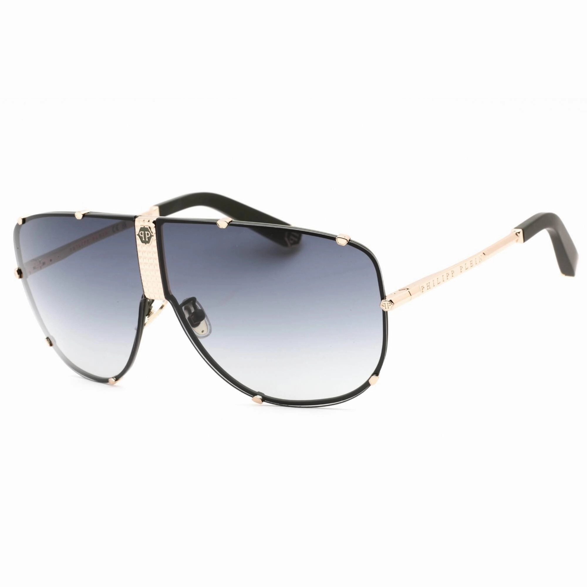 Philipp Plein Women's Sunglasses - Full Rim Gold Metal Aviator Frame | SPP075M 0376