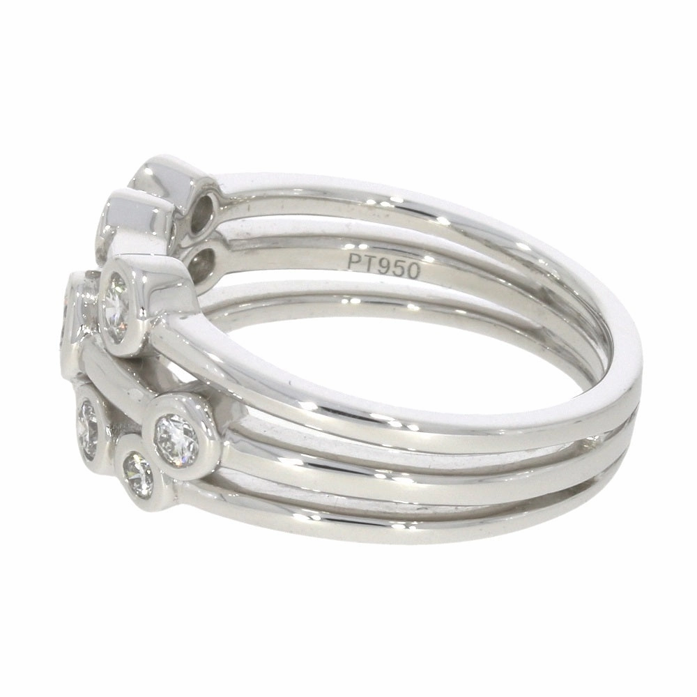 Platinum 0.52cts Diamond Raindance Inspired Design Ring