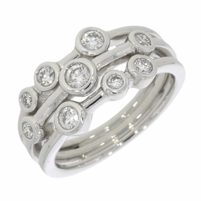 Platinum 0.52cts Diamond Raindance Inspired Design Ring