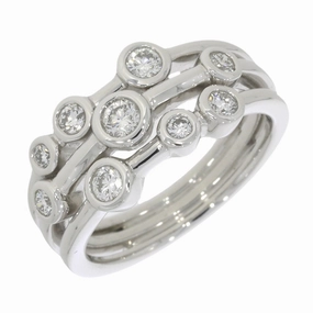 Platinum 0.52cts Diamond Raindance Inspired Design Ring