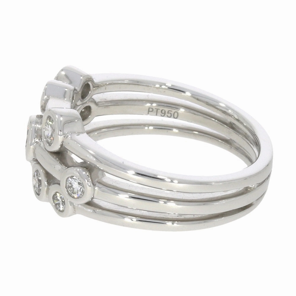 Platinum 0.52cts Diamond Raindance Inspired Design Ring