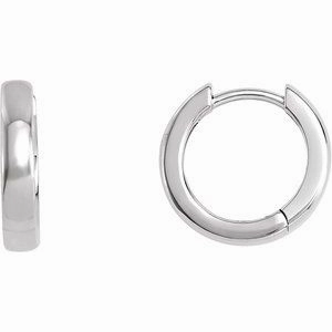 Platinum 11.5 mm Hoop Earring