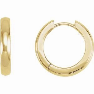 Platinum 11.5 mm Hoop Earrings