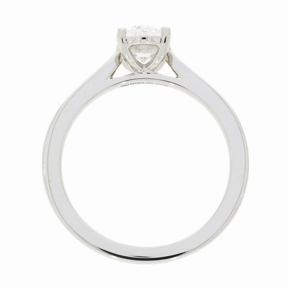 Platinum 1.00ct Oval Brilliant Cut Lab Grown Diamond Solitaire Ring D VS1
