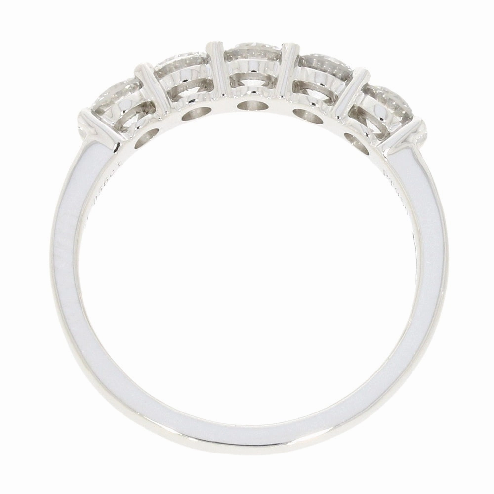 Platinum 1.00cts Lab Grown Diamond Brilliant Cut Half Eternity Ring