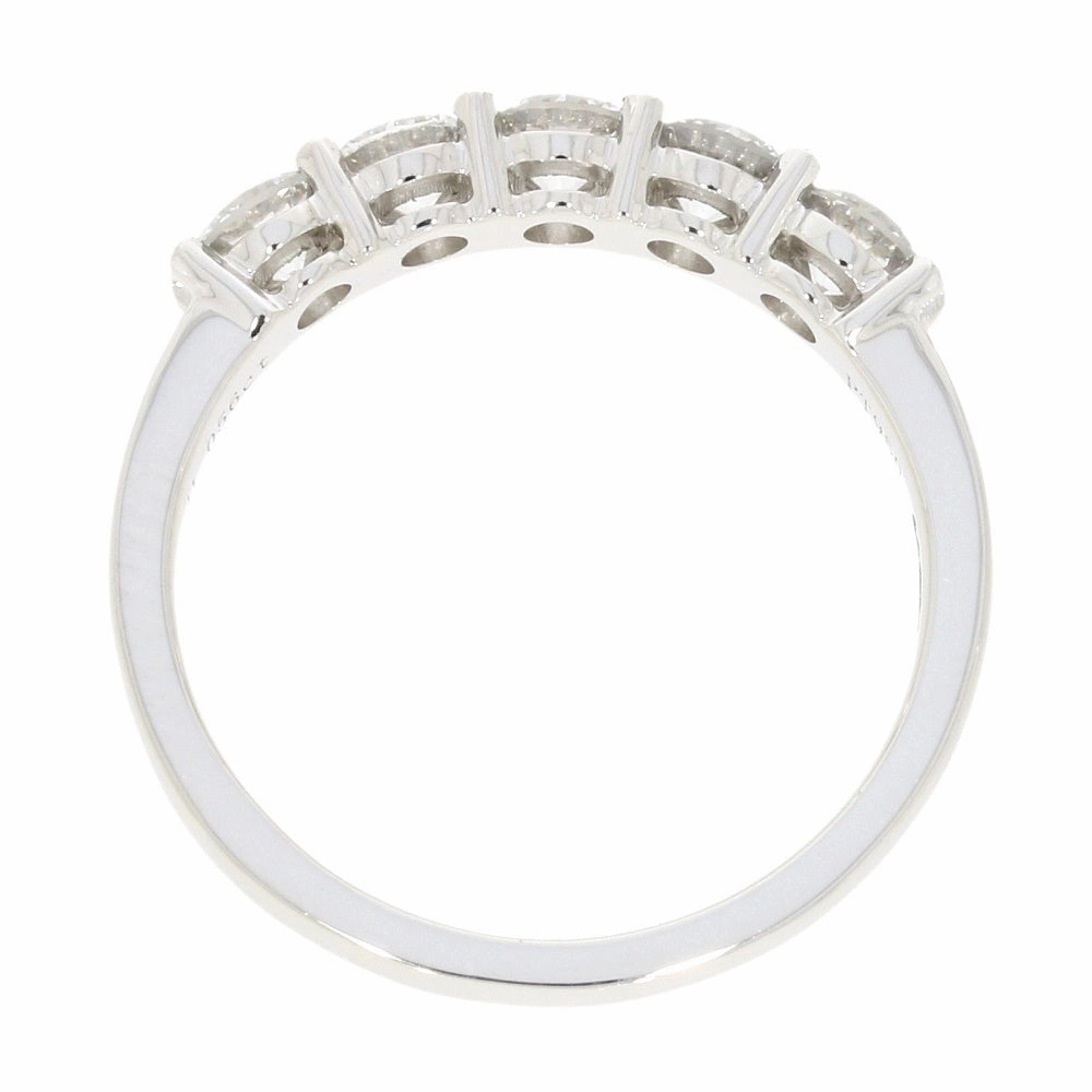 Platinum 1.00cts Lab Grown Diamond Brilliant Cut Half Eternity Ring