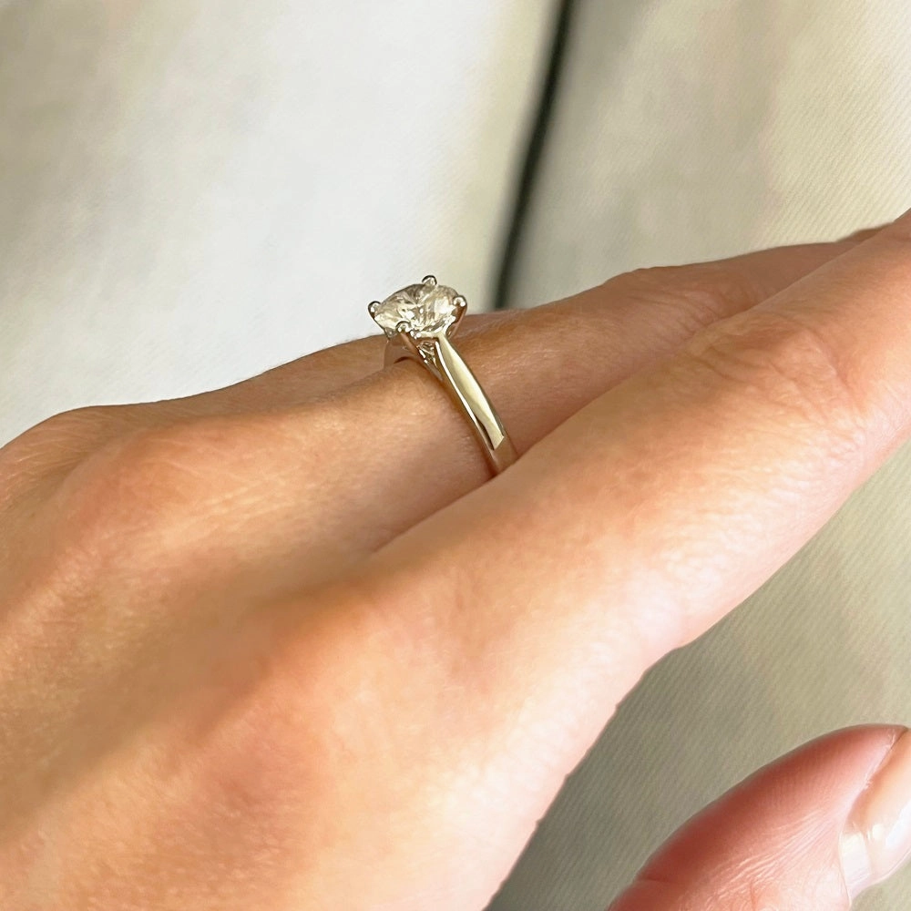 Platinum 1.00cts Lab Grown Diamond Solitaire Ring