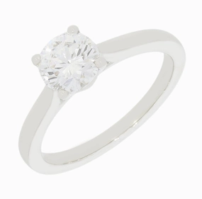 Platinum 1.00cts Lab Grown Diamond Solitaire Ring