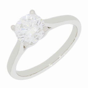 Platinum 1.24cts Lab Grown Diamond Solitaire Ring