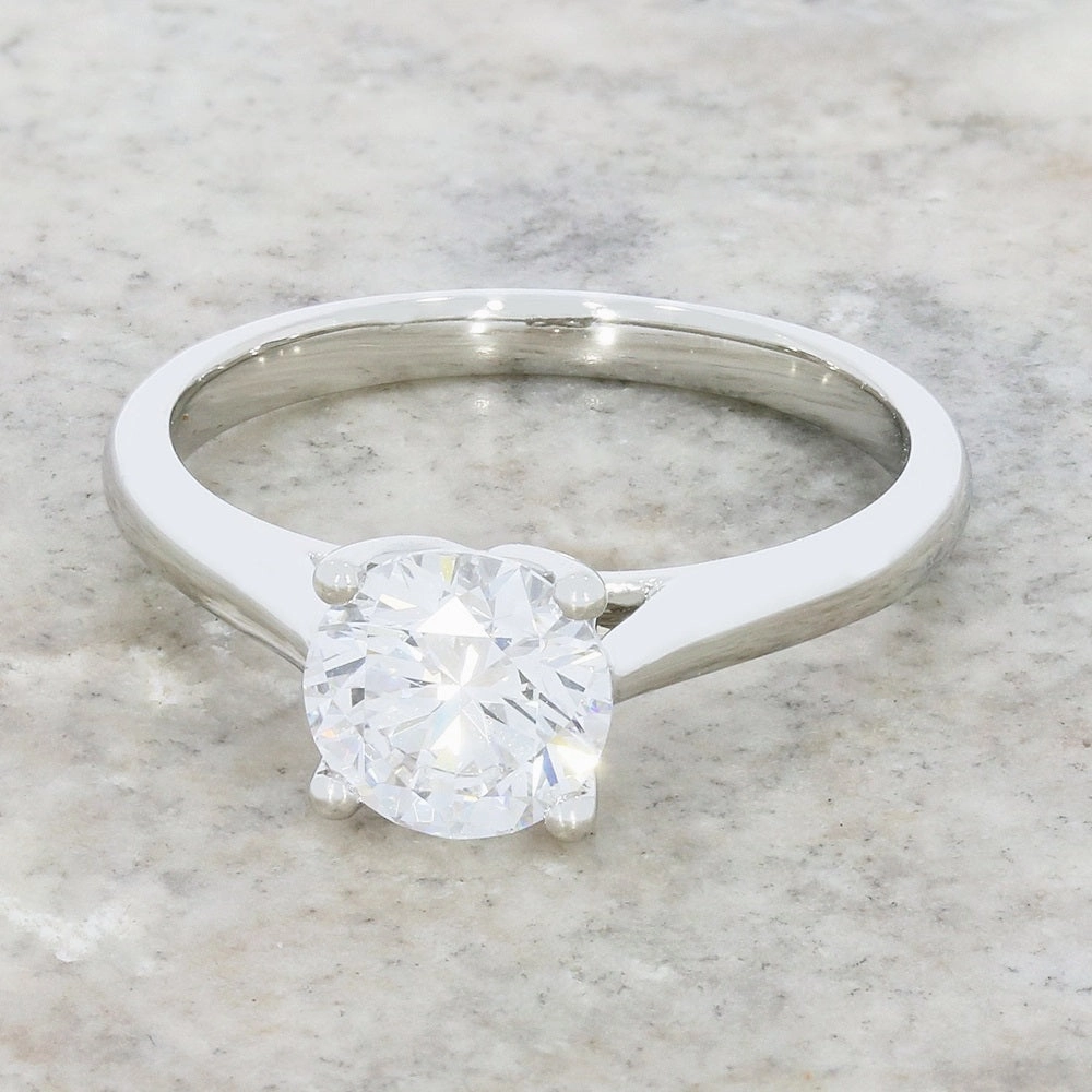 Platinum 1.24cts Lab Grown Diamond Solitaire Ring