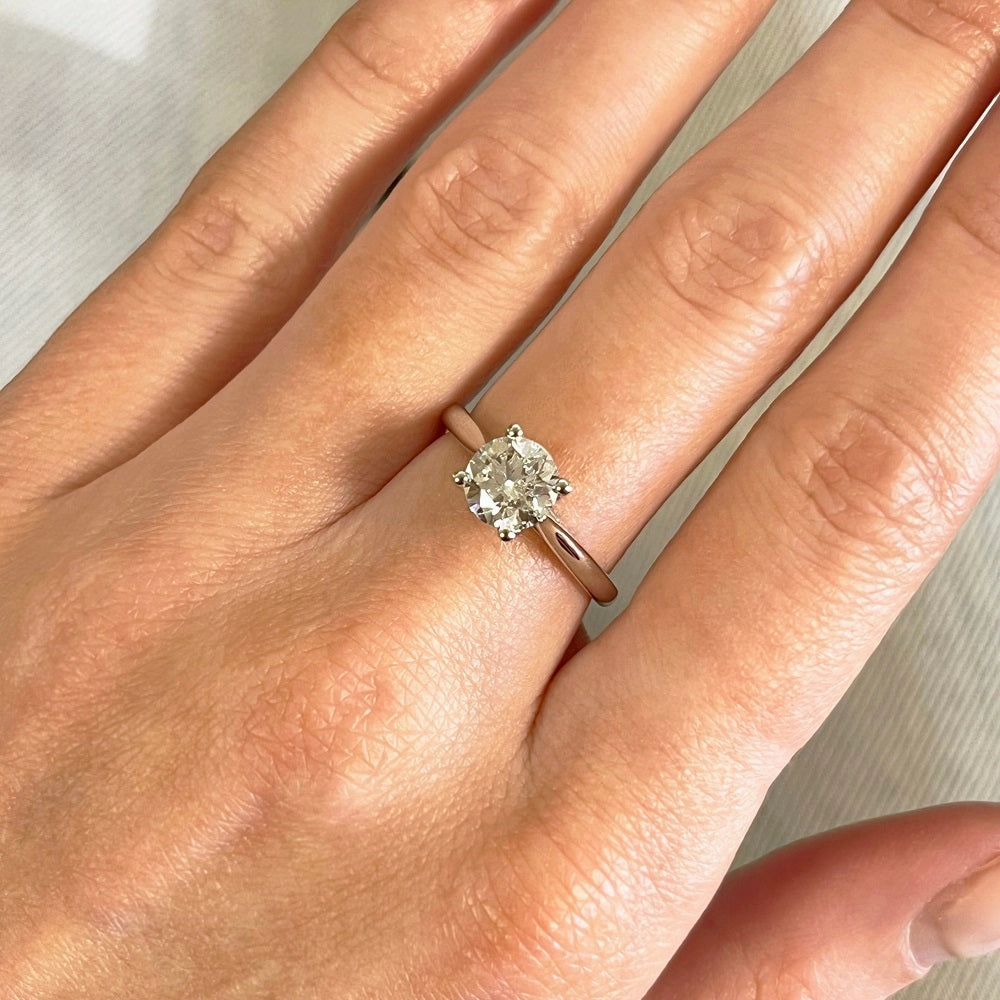 Platinum 1.24cts Lab Grown Diamond Solitaire Ring