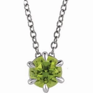 Platinum 1/2 CT Natural Diamond Solitaire 16-18" Necklace