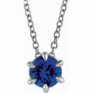 Platinum 1/2 CT Natural Diamond Solitaire 16-18" Necklace