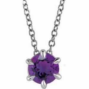 Platinum 1/4 CT Natural Diamond Solitaire 16-18" Necklace