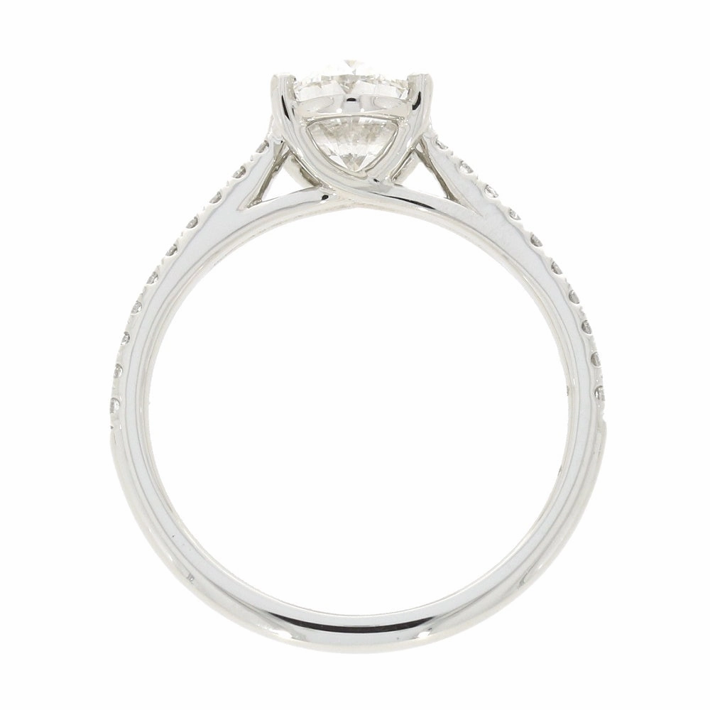 Platinum 1.55cts Lab Grown Diamond Oval Cut Solitaire Ring