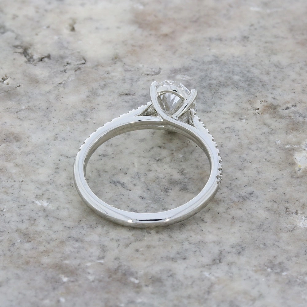 Platinum 1.55cts Lab Grown Diamond Oval Cut Solitaire Ring