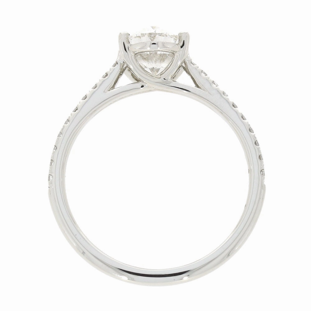 Platinum 1.55cts Lab Grown Diamond Oval Cut Solitaire Ring