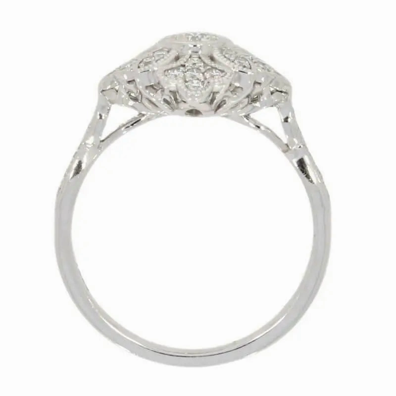Platinum Art Deco Style Diamond Dress Ring 0.55ct